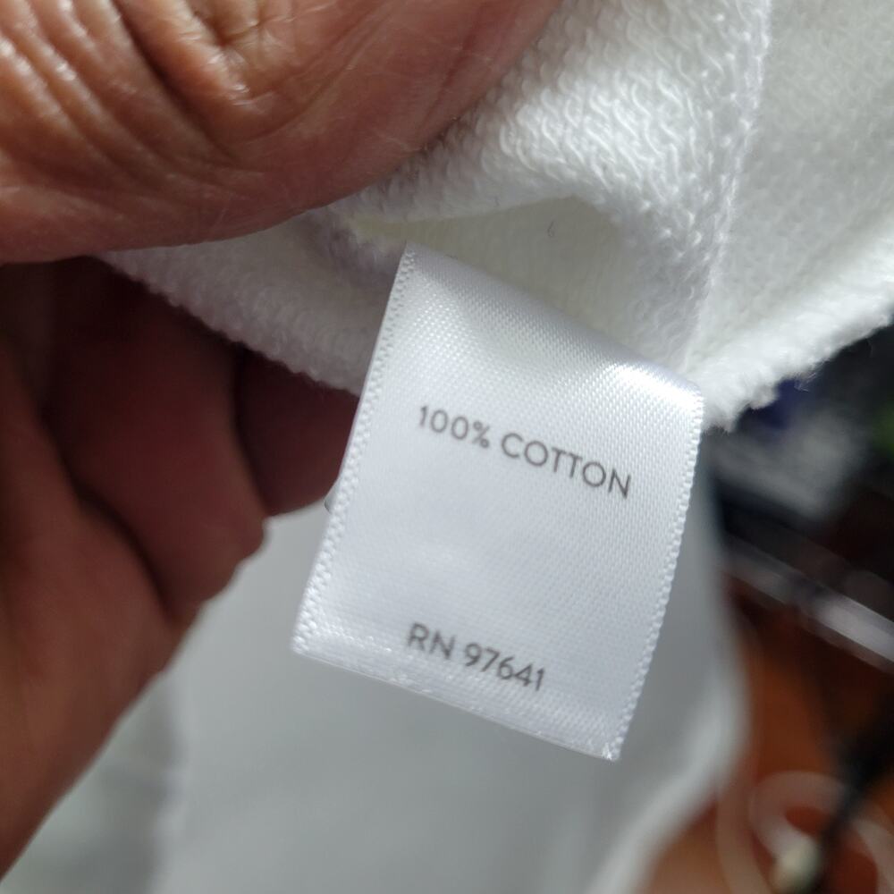 Pure Jill White Side Shoulder Button Split Collar Blouse Size 2X 121624-1003 - Picture 7 of 8